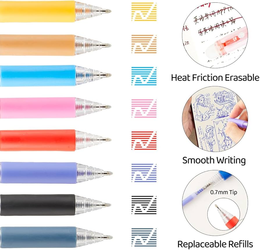 Erasable Gel Pens Set – 24/ 36 Colors | Aesthetic Smooth Writing Pens