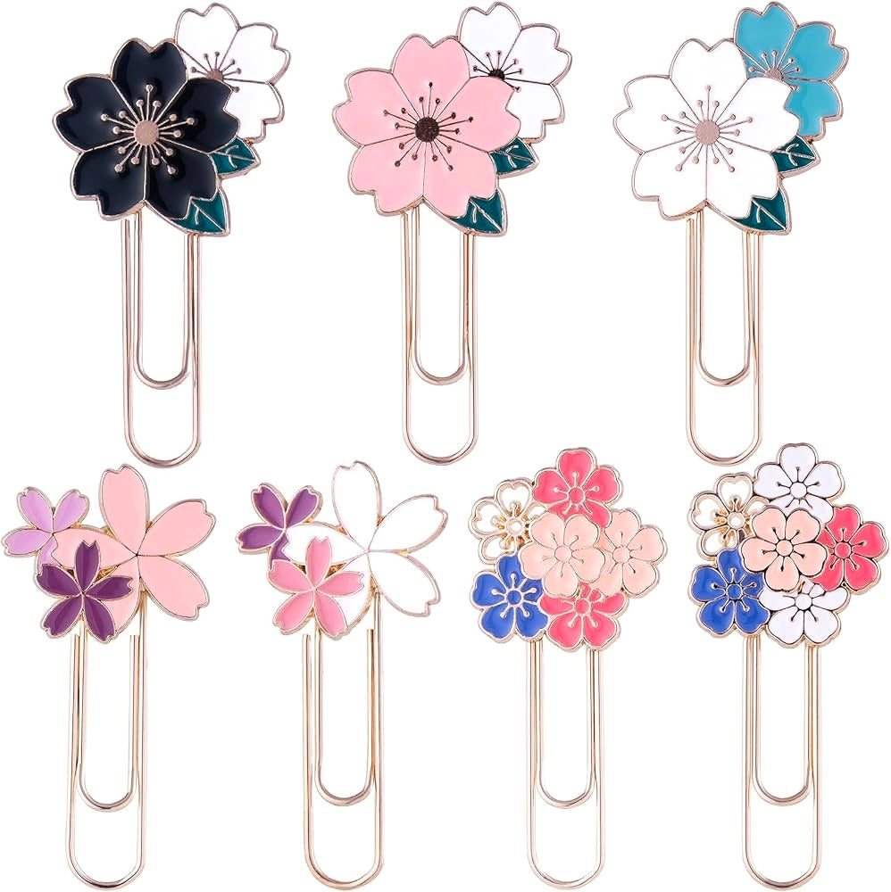 🌸Cute Metal Sakura Bookmark Paper Clip
