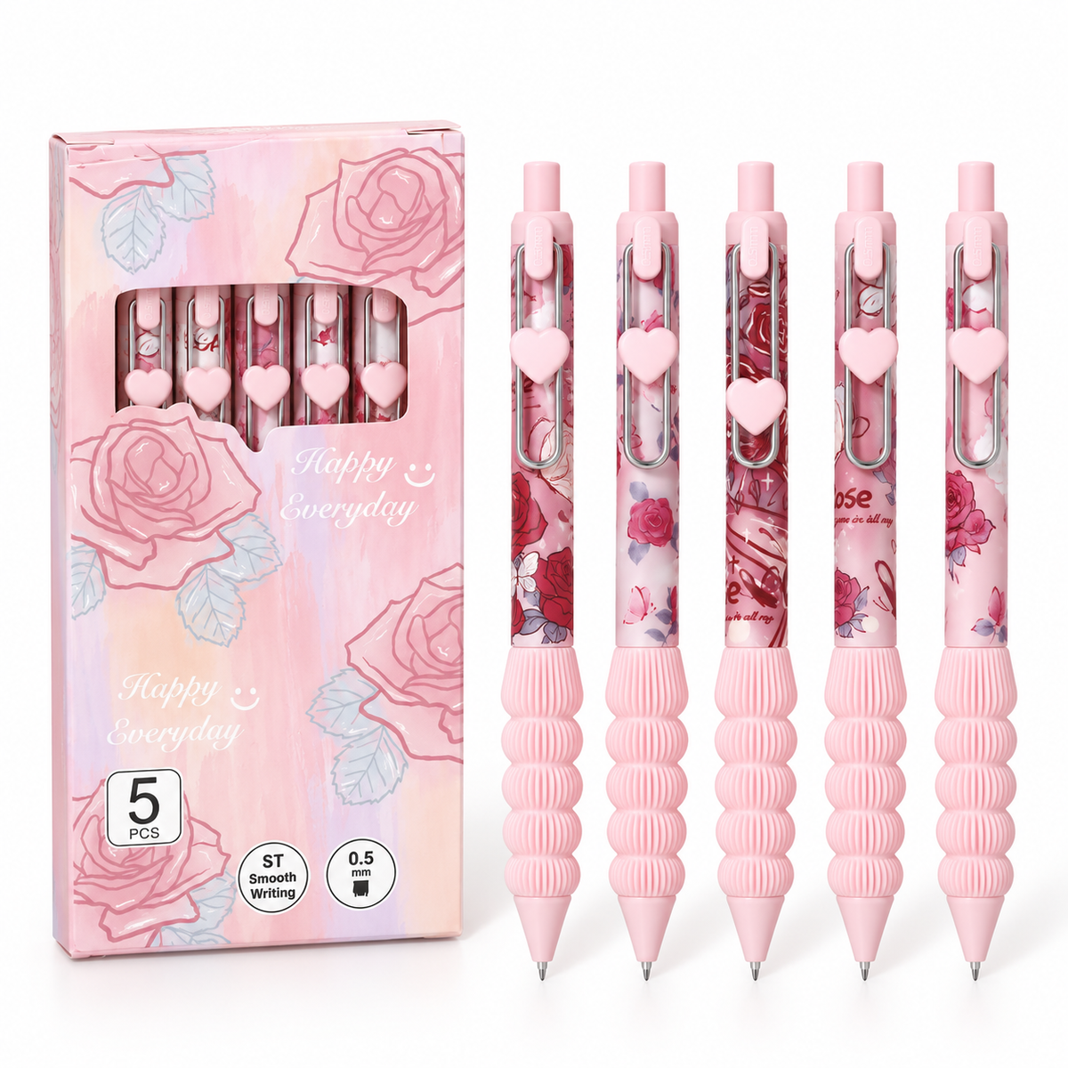 Botanical Bloom Gel Pen | Smooth 0.5mm Floral Click Pen
