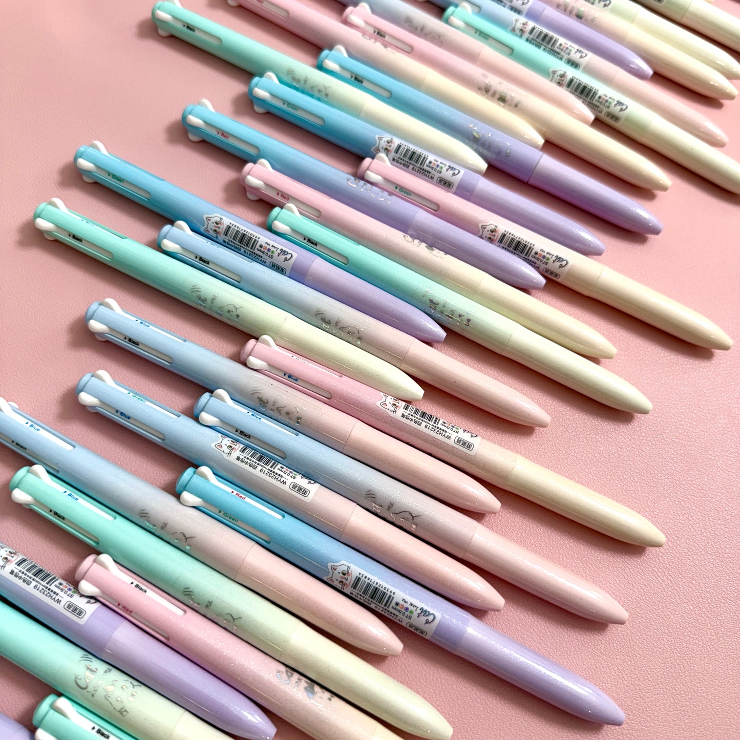 ✨ Pastel 4-Color Cat Pen