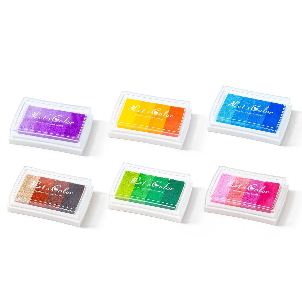 Gradient Ink Pad Set – 4 Color Aesthetic Stamp Ink (Journaling & Scrapbooking)