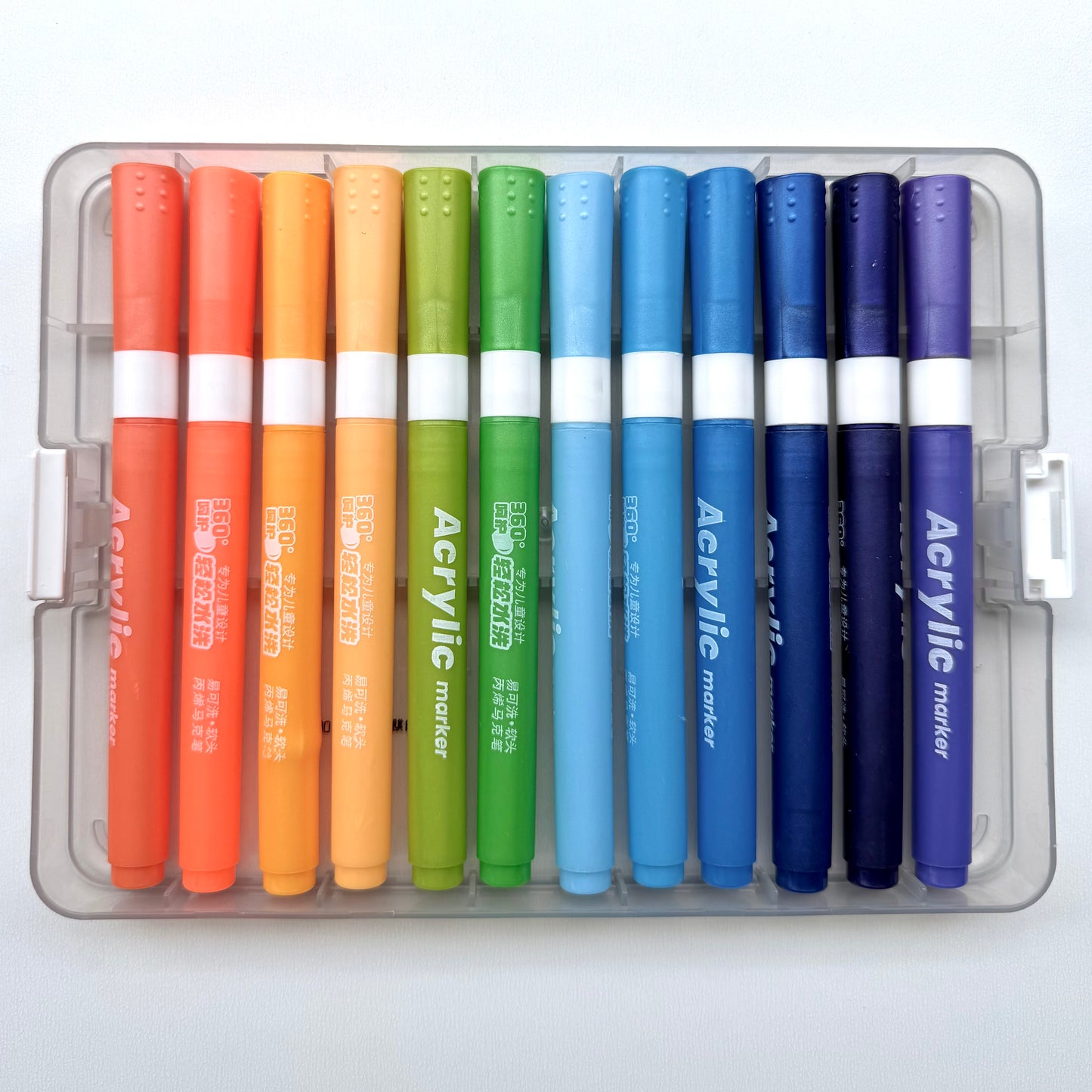 Acrylic Markers Set – 12 Cozy Colors | Aesthetic Art Pens
