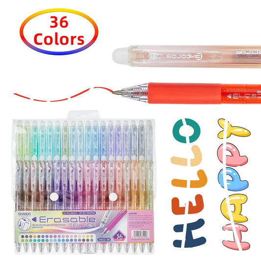 Erasable Gel Pens Set – 24/ 36 Colors | Aesthetic Smooth Writing Pens