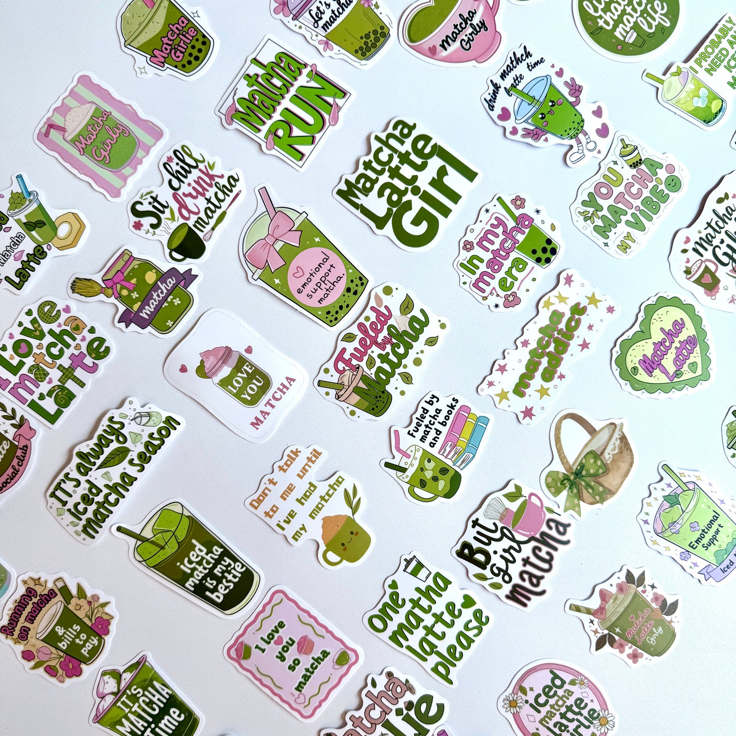 Matcha Girl Sticker Pack 🍵 | 50 Cozy Aesthetic Stickers