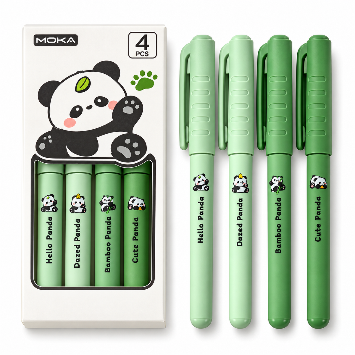 Quick-Dry Fountain Pen Set | 4-Piece Cute Character Collection