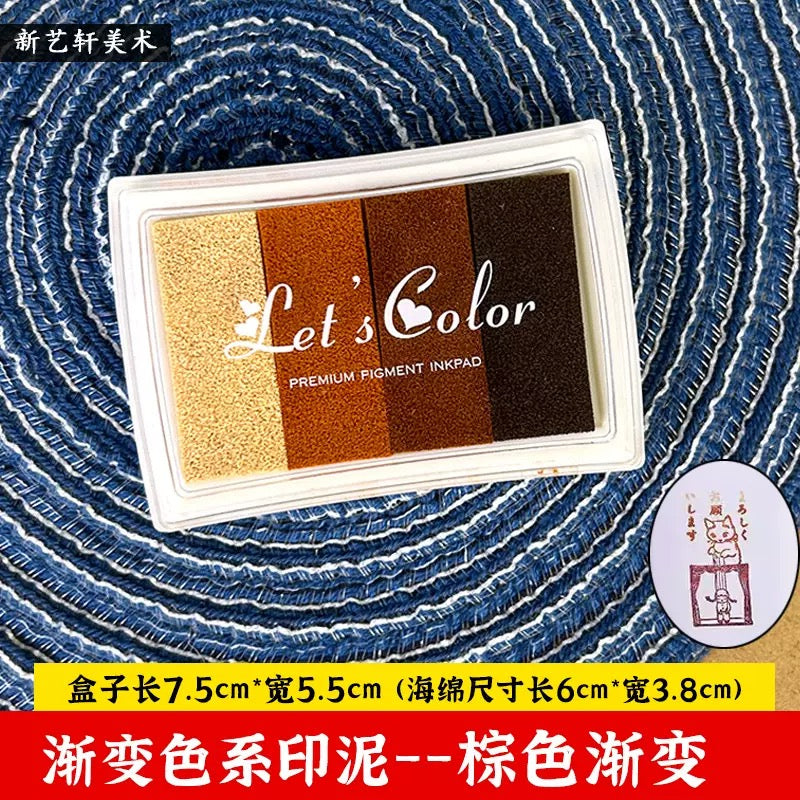 Gradient Ink Pad Set – 4 Color Aesthetic Stamp Ink (Journaling & Scrapbooking)