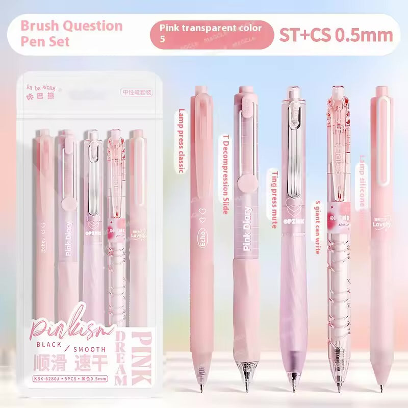 Cozy Aesthetic Gel Pen Set – Quick Dry Journaling Pens