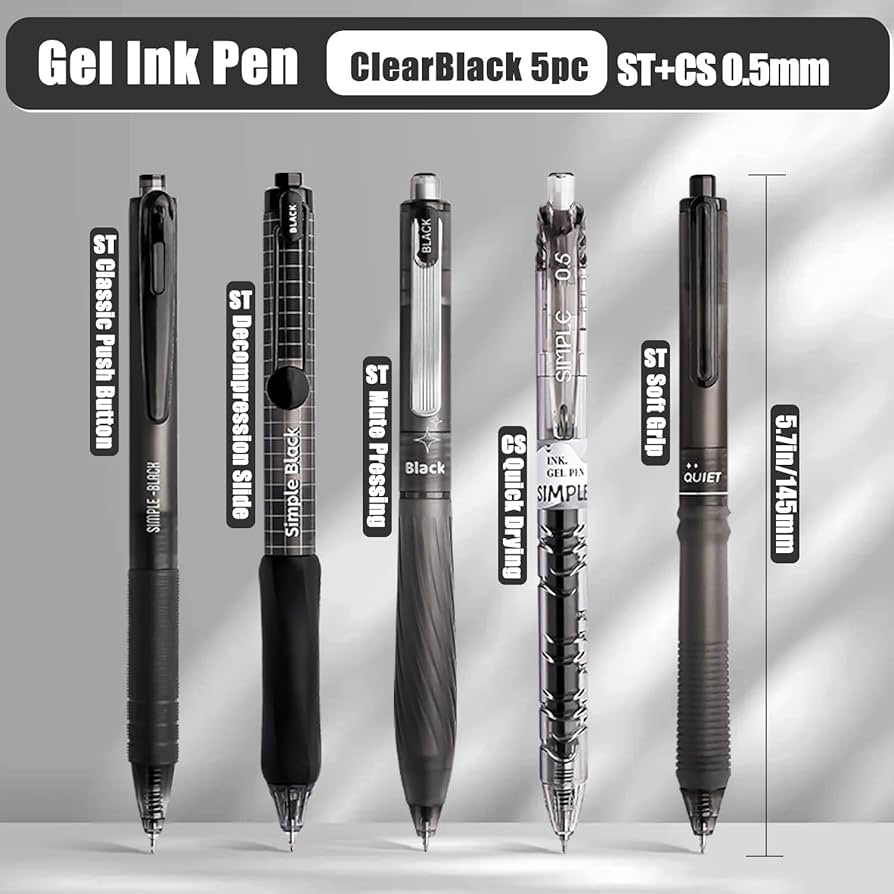 Cozy Aesthetic Gel Pen Set – Quick Dry Journaling Pens
