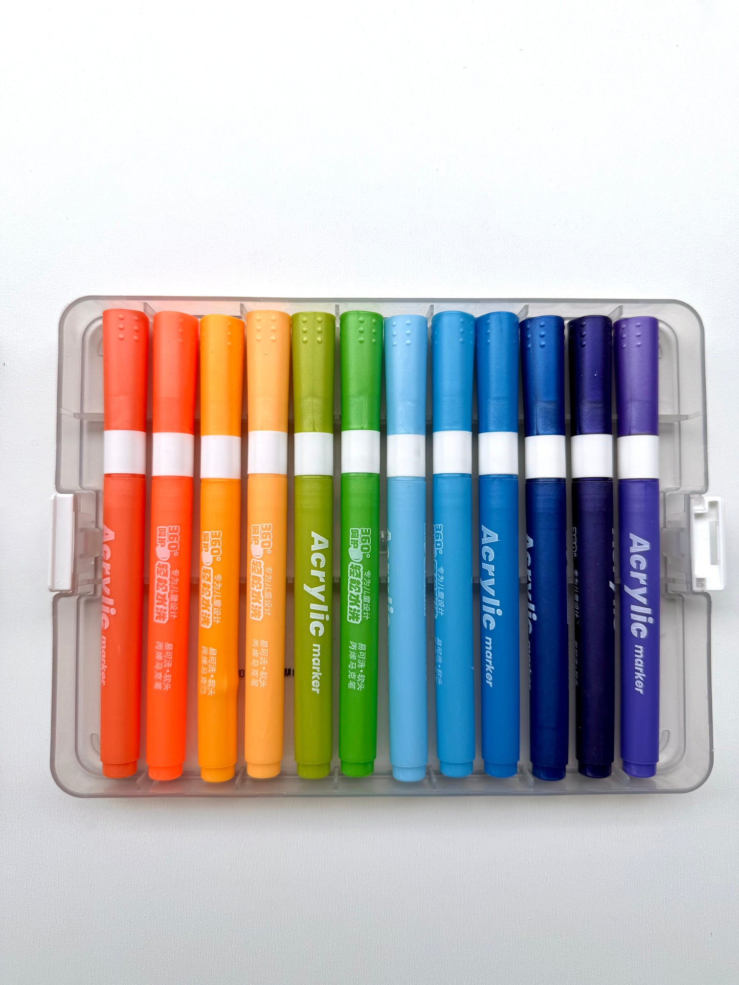 Acrylic Markers Set – 12 Cozy Colors | Aesthetic Art Pens