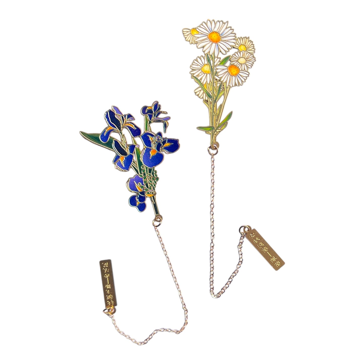 Vintage Floral Brass Bookmark with Tassel