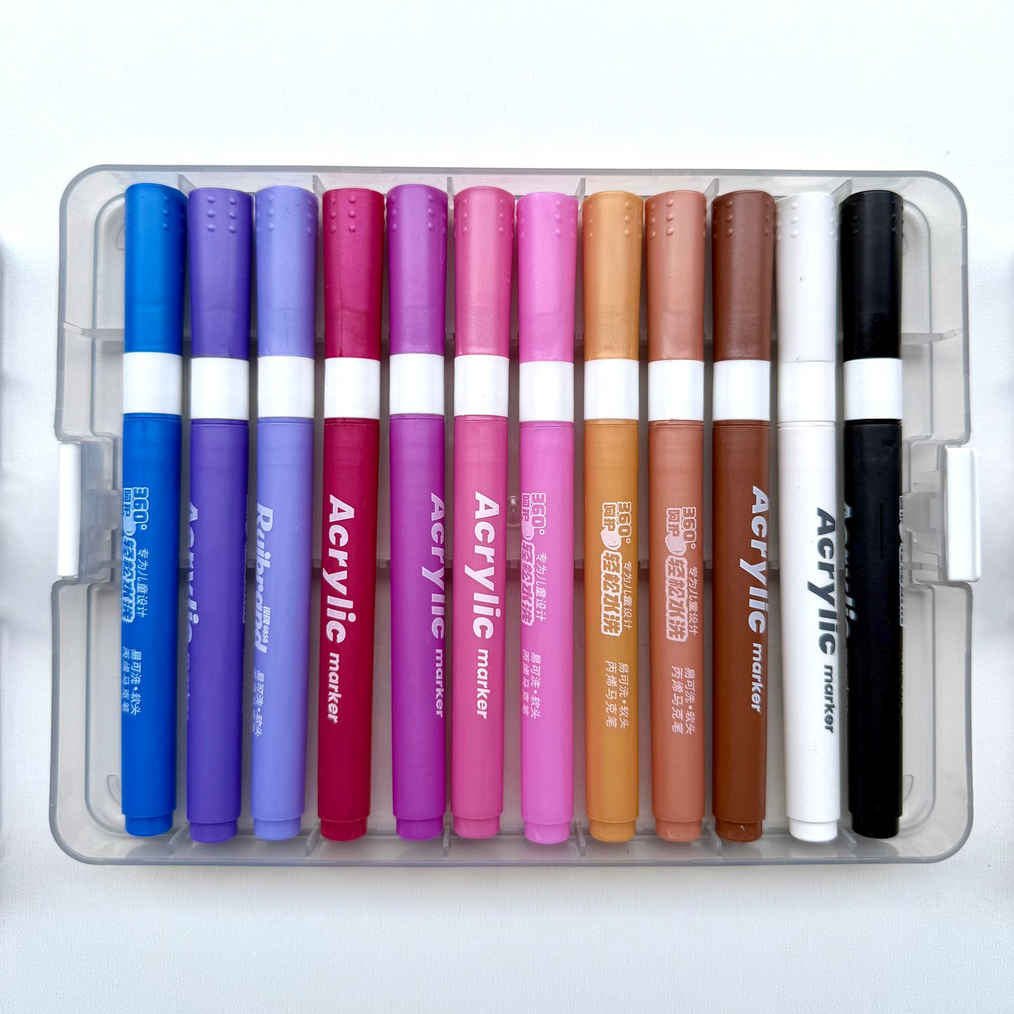 Acrylic Markers Set – 12 Cozy Colors | Aesthetic Art Pens