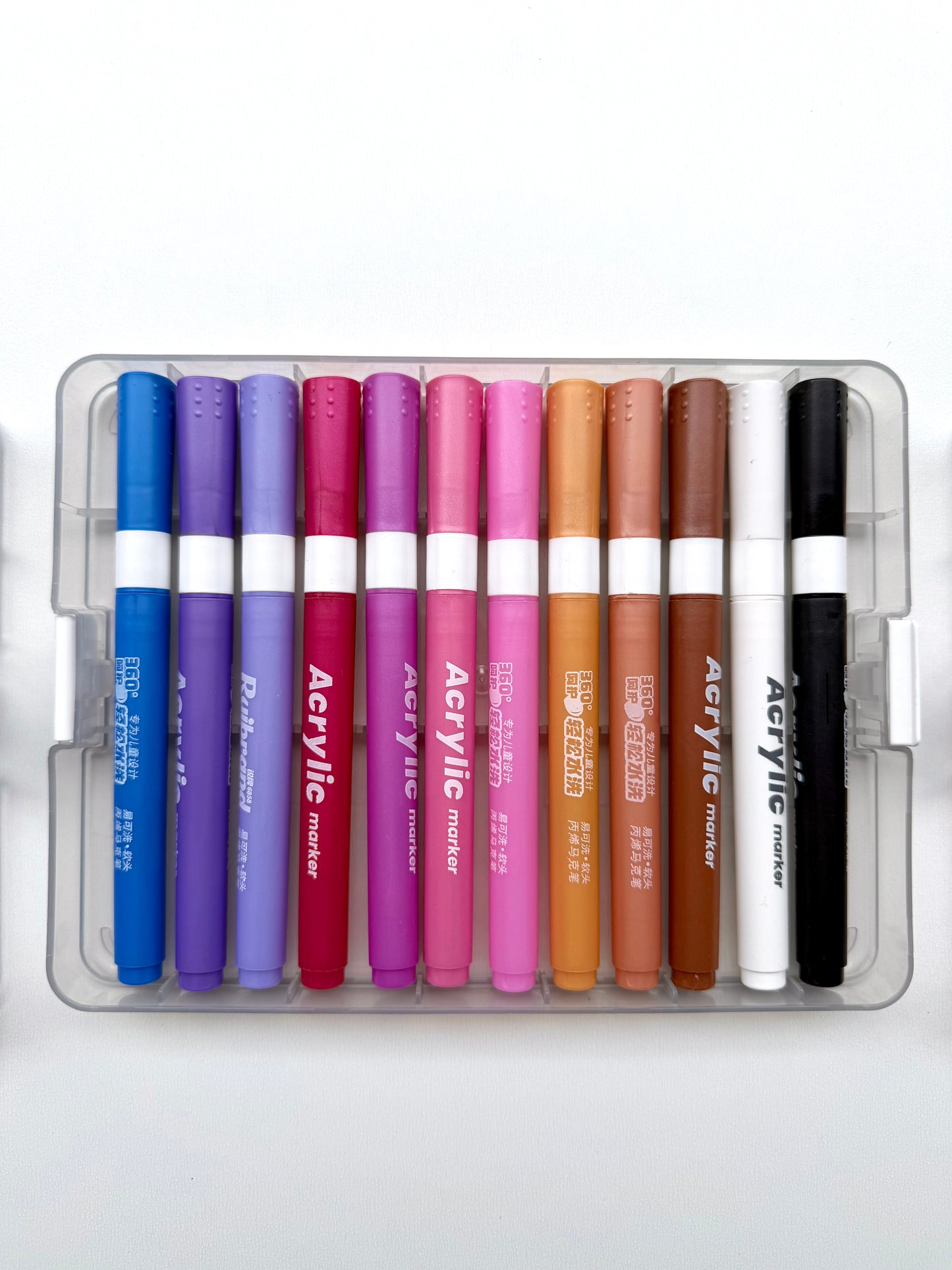 Acrylic Markers Set – 12 Cozy Colors | Aesthetic Art Pens