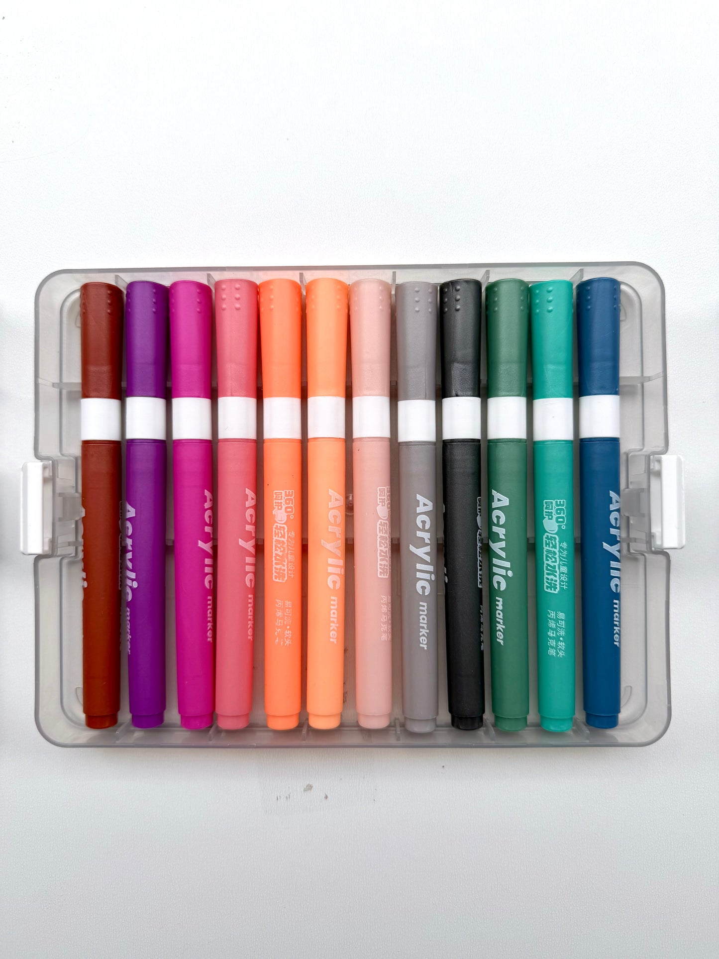 Acrylic Markers Set – 12 Cozy Colors | Aesthetic Art Pens