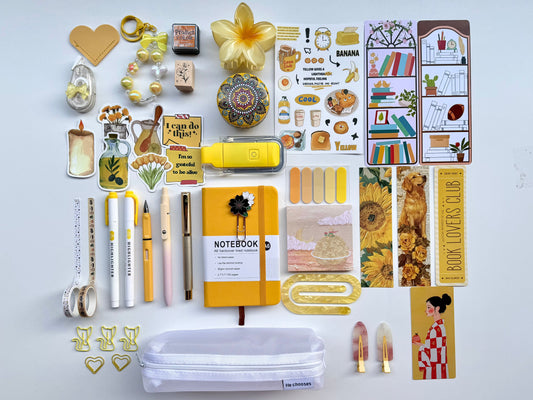 💛 Yellow Bookish Bundle | Cozy Reading & Journaling Gift by Solara & Bundles