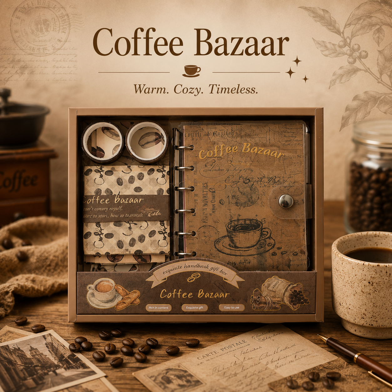 ☕ Coffeehouse Notes | Scrapbook Set