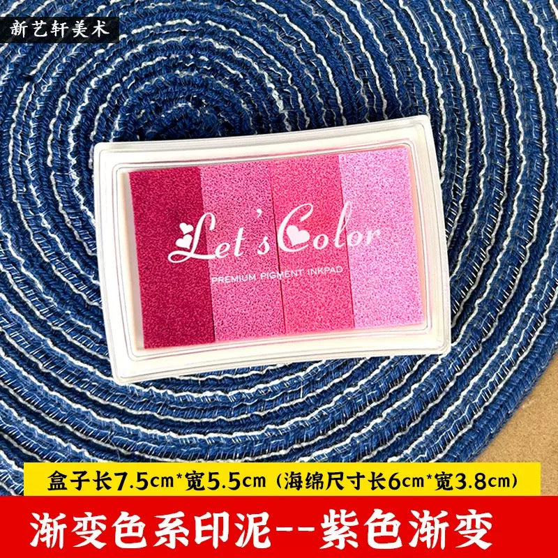 Gradient Ink Pad Set – 4 Color Aesthetic Stamp Ink (Journaling & Scrapbooking)