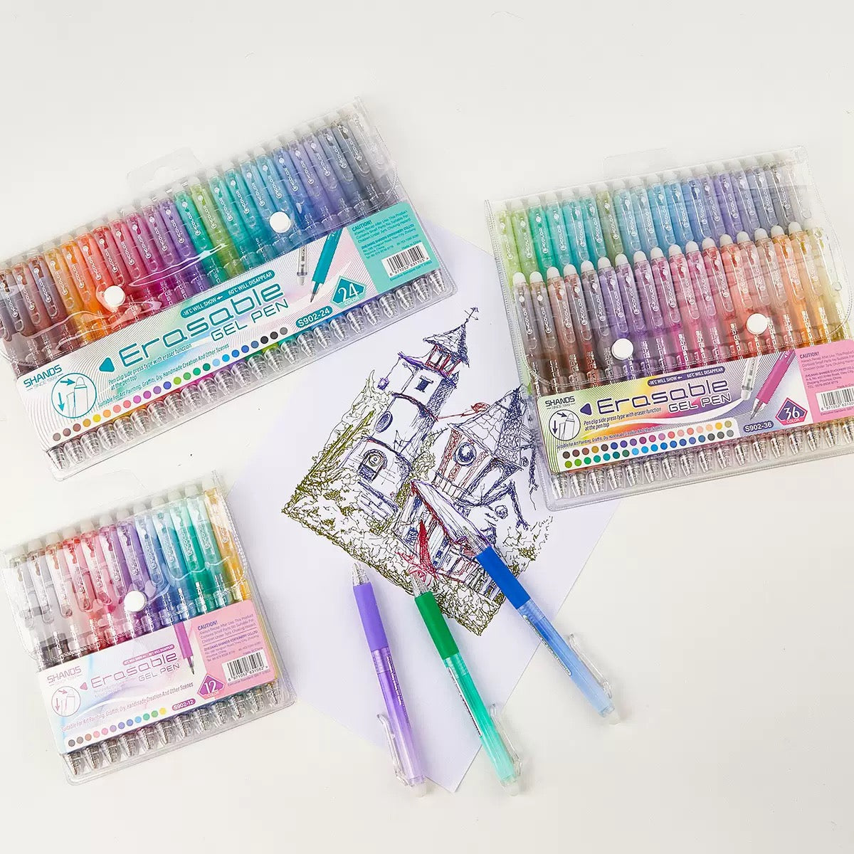 Erasable Gel Pens Set – 24/ 36 Colors | Aesthetic Smooth Writing Pens