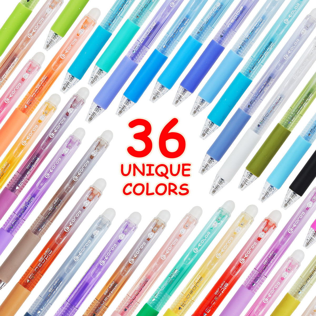Erasable Gel Pens Set – 24/ 36 Colors | Aesthetic Smooth Writing Pens