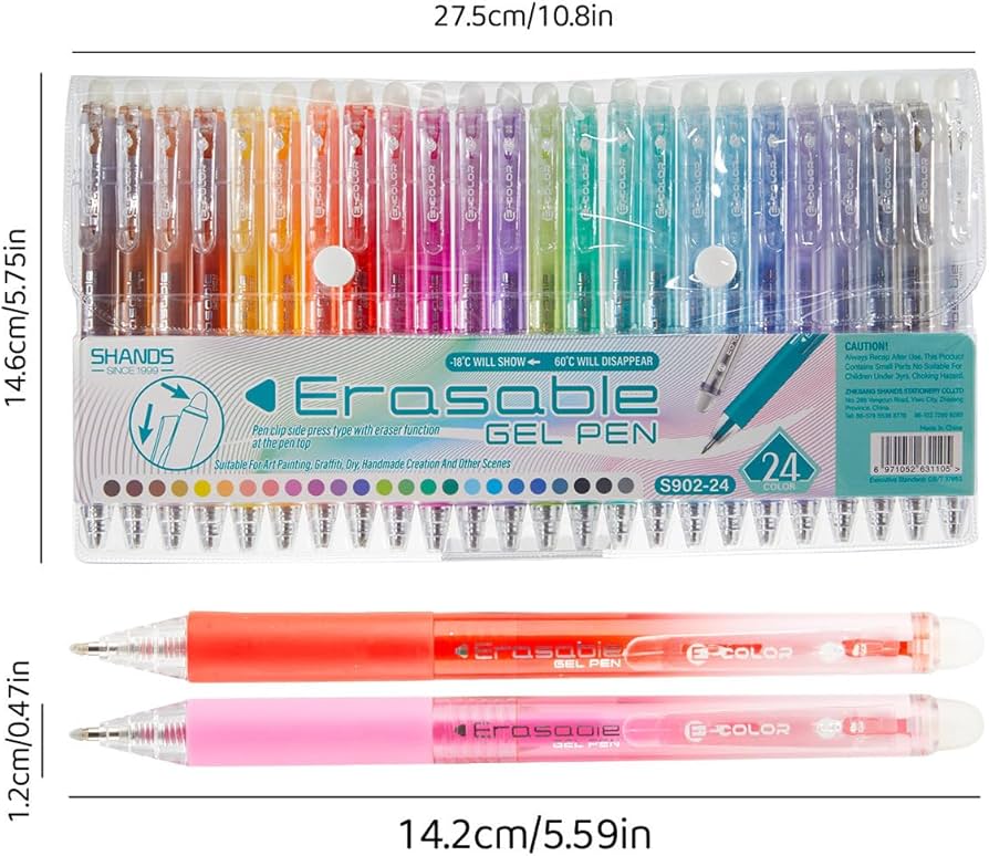 Erasable Gel Pens Set – 24/ 36 Colors | Aesthetic Smooth Writing Pens