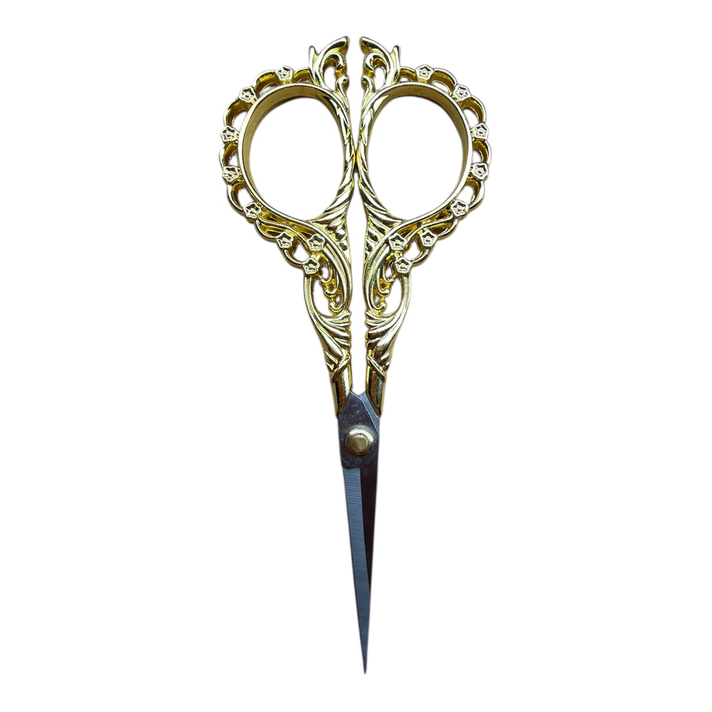 Vintage Small Scissors with European Flower Pattern