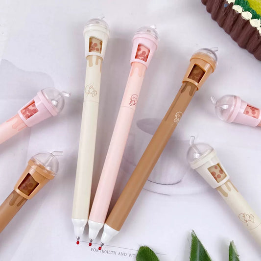 Milk Tea Gel Pen – Aesthetic Boba Writing Pen