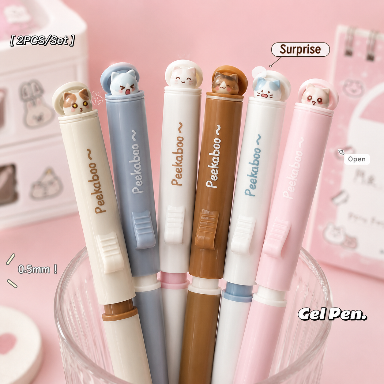 Peekaboo Kitty Gel Pen 🐾