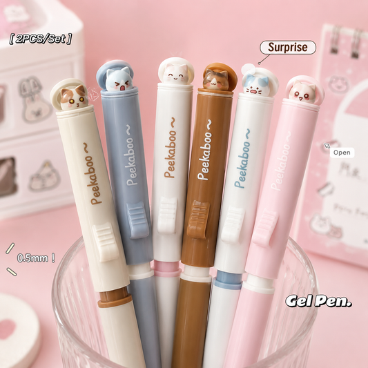 Peekaboo Kitty Gel Pen 🐾