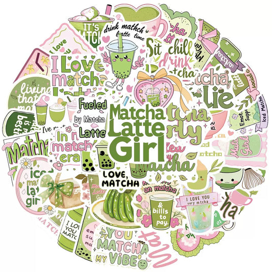 Matcha Girl Sticker Pack 🍵 | 50 Cozy Aesthetic Stickers