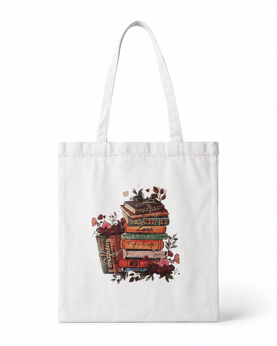 🤍 White Bookish Canvas Tote