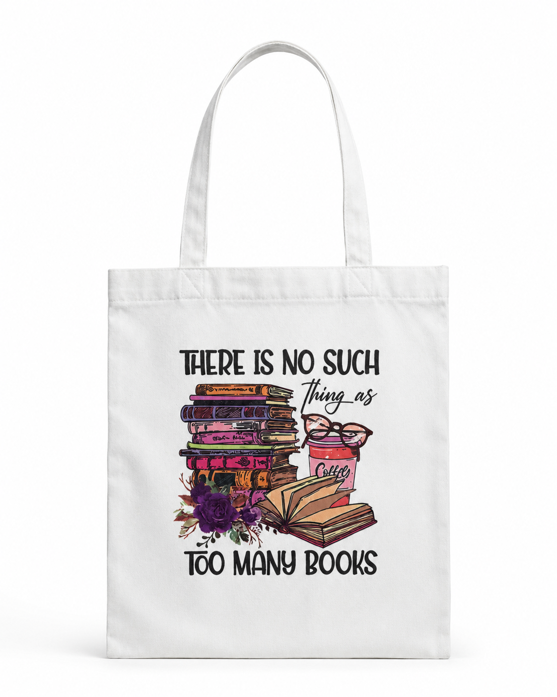 🤍 White Bookish Canvas Tote