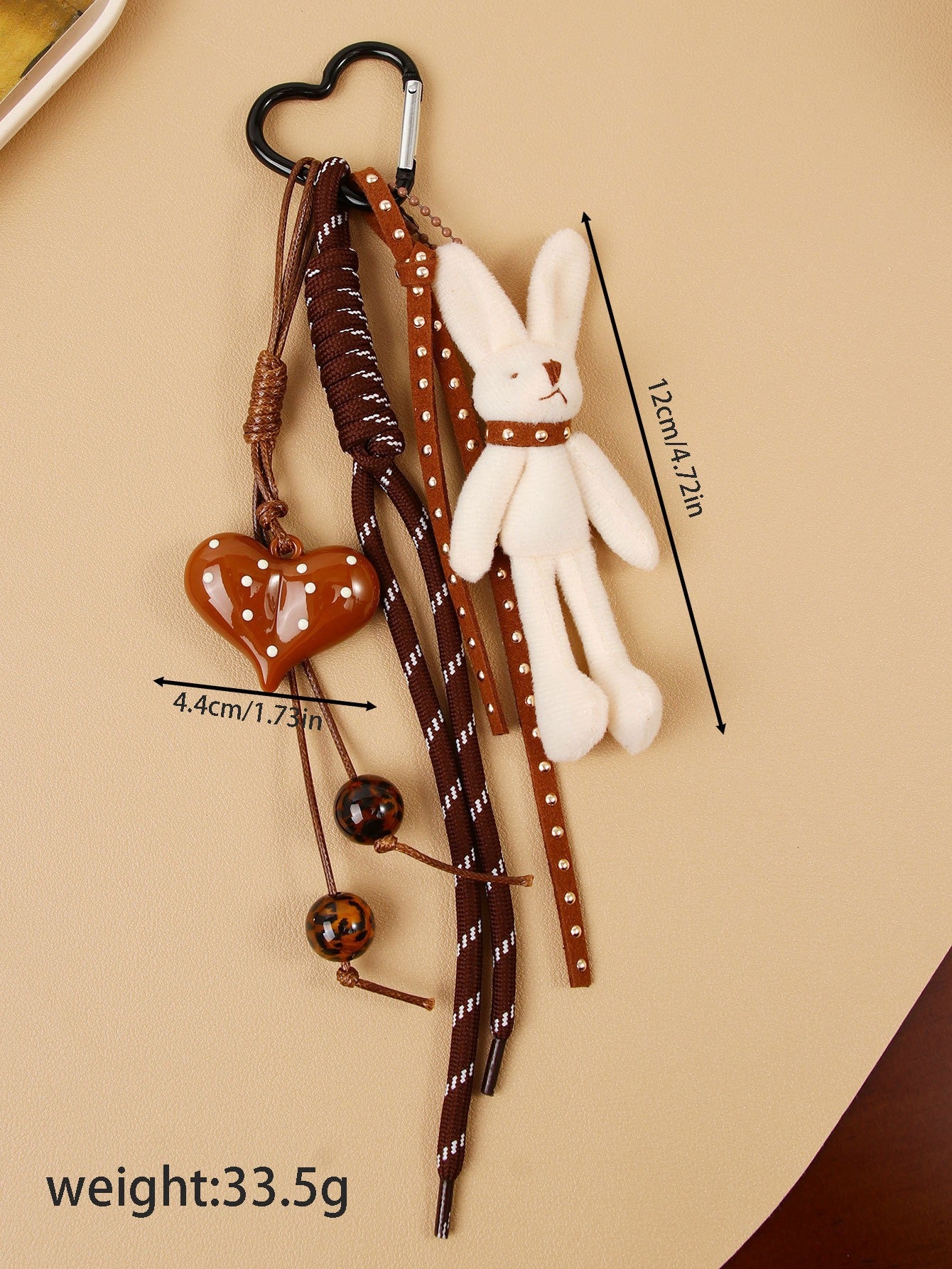 Cozy Plush Bunny Bag Charm – Cute Aesthetic Keychain