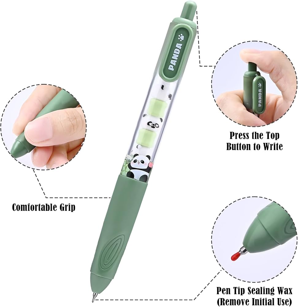 Matcha Panda Gel Pen | 4 Green Shades 🐼💚