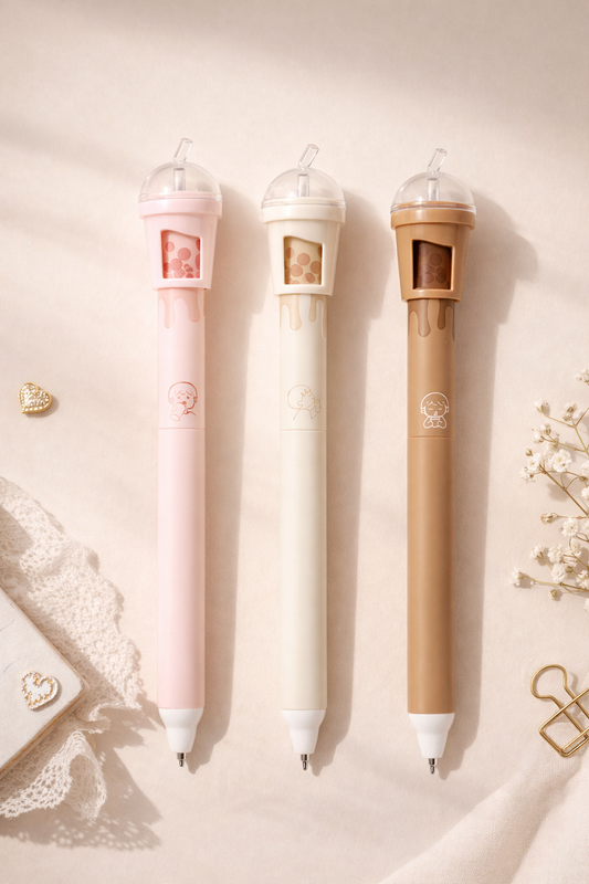 Milk Tea Gel Pen – Aesthetic Boba Writing Pen
