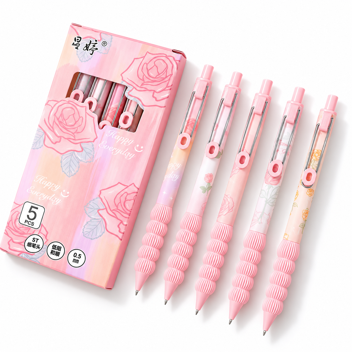 Botanical Bloom Gel Pen | Smooth 0.5mm Floral Click Pen