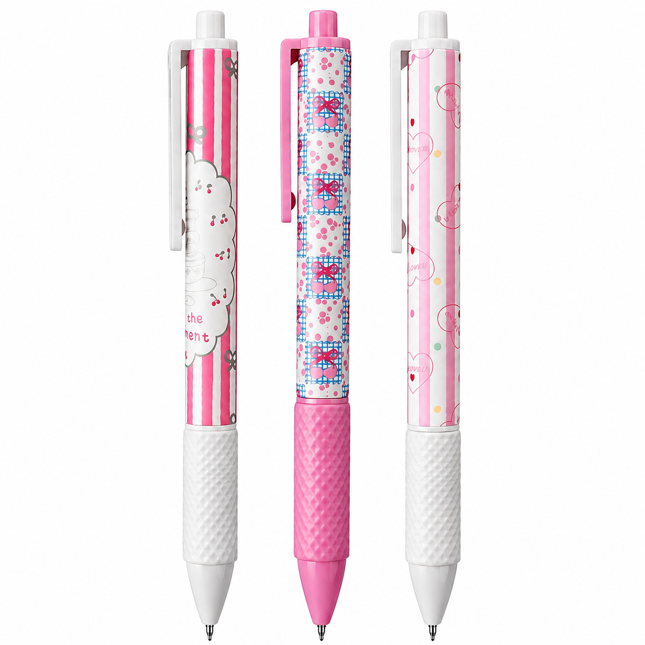 Soft Pink Coquette Bow Gel Pens Set – Aesthetic Journaling Essentials