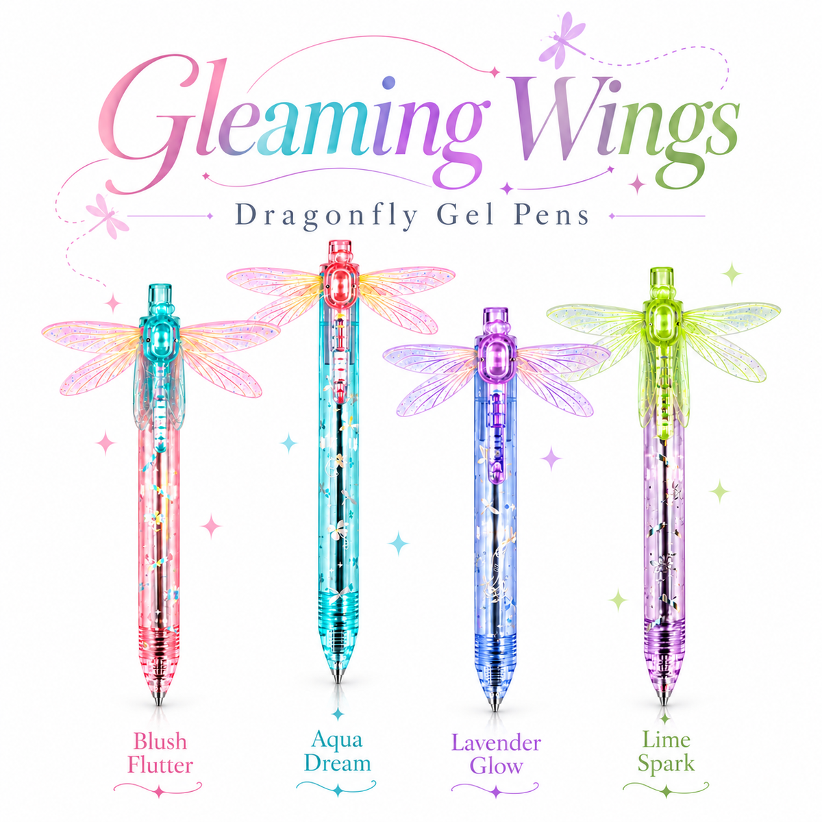 Gleaming Wings Dragonfly Gel Pen | 0.5mm Black Ink